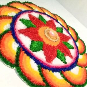 Flower Circle Rangoli Mat 2